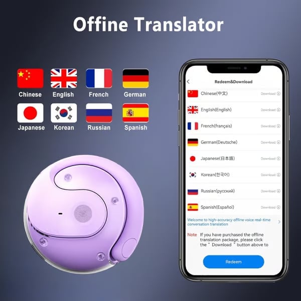 TranslateTech T900 Wireless Translating Earbuds