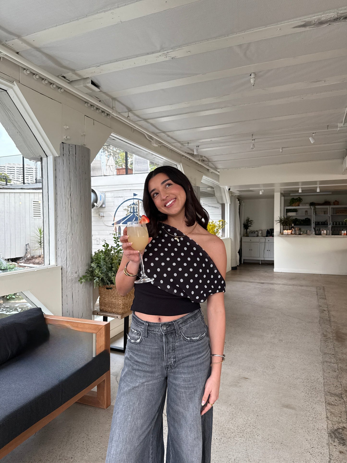 PolkaDrape™ Asymmetrical Top
